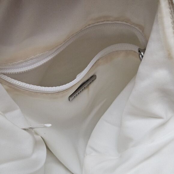 The Sak Shoulder Bag Creamy White Crochet Knit Zip Top Closure Vtg - Picture 6 of 6